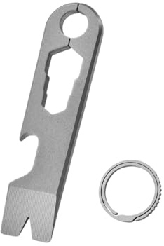 Outil multifonction en métal avec levier et décapsuleur, clé porte-clés pendentif pour extérieur camping pied-de-biche