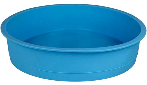 GMMH Silikonbackform Rund Durchmesser 24 cm, Silikon Form Kuchen Backform Kuchenform Brotbackform Obstbodenform (Blau)