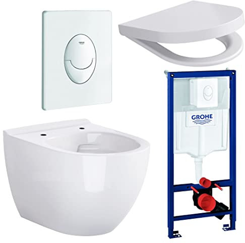 Rapid 3in1 Grohe + Bartolo WC + Drückerplatte + WC-Sitz Weiß Star