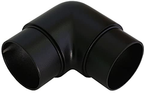 Eckbogen 90° für Rohr 42,4 x 2 mm schwarz gepulvert Edelstahl Steckfitting Rohrverbinder Rohrbogen Flansch Verbinder