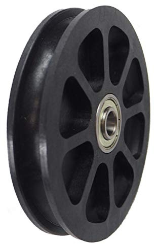 Seilrolle, Durchmesser Ø 100 mm, für Seile bis zu Ø 9 mm mit doppeltem Kugellager mit Distanzring - MADE IN GERMANY