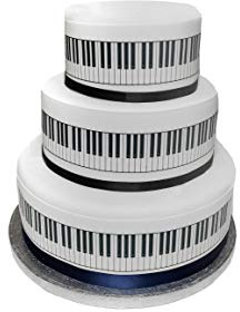 Edible Decor Sheet Piano Keys Border Ribbon - Perfect for Larger cakes - Easy to Use