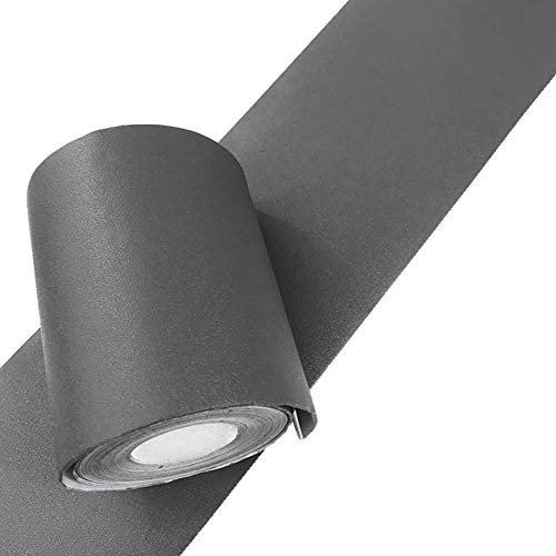 Simplemuji D Self Adhesive Dark Gray Matte Wallpaper Border Stick Waterproof Wall Border Easy to Apply Kitchen Bathroom Tiles Sticker 10cm by 10M