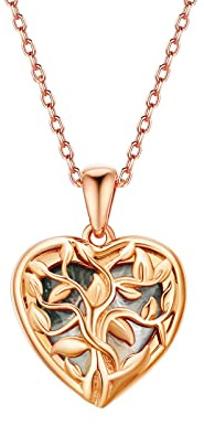 PROSILVER Medaillon aufklappbar mit Kette personalisiert Herz/Oval/Runde Anhänger Halskette Foto Bilder Amulett zum Öffnen 925 Silber/18k vergoldet Souvenir Schmuck für Frauen Mutter Tochter