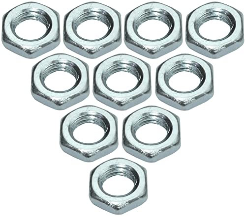 AERZETIX - C49452 - Satz von 10 Muttern niedrig M8 sechskantmuttern sechskant 6 seiten - sicherungsmuttern mit metrischem gewinde - aus verzinktem stahl