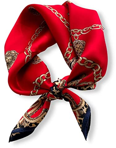 PoeticEHome 100% Mulberry Silk Neck Scarf 21x21 Small Square Scarfs for Women Gift Packed