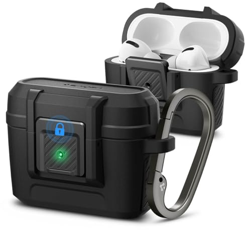 Spigen Lock Fit Hülle Case kompatibel mit AirPods Pro - Schwarz