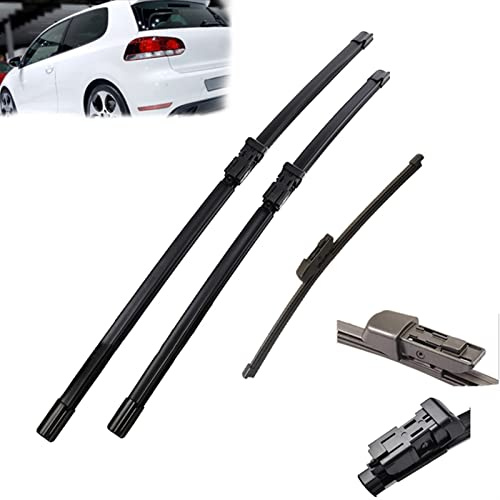 DHWUIASF Scheibenwischer Vorne Und Hinten Wischerblätter Set Für VW Für Golf 6 Schrägheck 2009–2012 Windschutzscheibe Windschutzscheibe Frontscheibe 24 + 19 + 11
