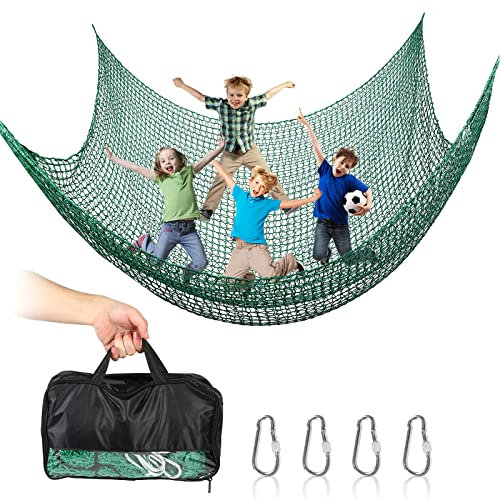 Sicherheitsnetz for Kinder Schutztreppe Kletternetz Zaungitter, Doppelschichten Spielplatz Sicherheitsnetz,Klettern Cargo Net ür Kinder im Freien, Klettern, Gepäcknetz, Spielplatz (3x3M)