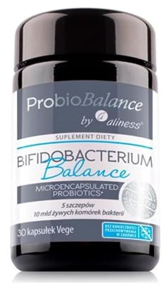 ProbioBALANCE by Aliness - Bifidobacterium Balance - Mikroverkapselte Bakterien - 5 Stämme mit 10 Milliarden lebenden Bakterienzellen - Nahrungsergänzungsmittel - 30 kapseln
