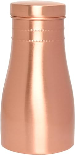ANCIENTIMPEX Carafe de chevet en cuivre pur pour les bienfaits de l'Ayurveda – Capacité – 1 litre (33,81 US Fluid Ounce) (unie)