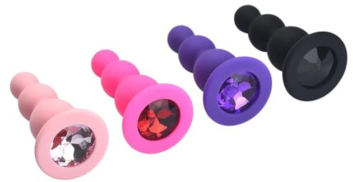 7cm Anal Plug Sex Spielzeug Silikon Kristall Annal Extreme Butt Buttplug für Frau Prostata Massager Stimulator Erwachsene Tooys Mann (Lila)