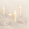 Cnwinu 6er Set Glas Kerzenhalter,2-in-1 Teelichthalter Transparent,Kerzenständer für Stabkerzen,Klein kerzenhalter stabkerze für Hochzeit Tischdeko,Esstisch Party,Weihnachten Advent (Klar)