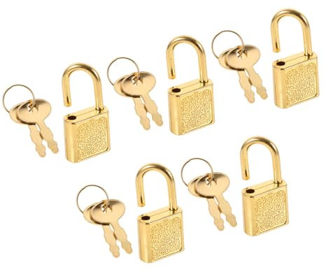 Toyvian 5 Sets Pirate Treasure Chest Metal Locks and Keys Metal Padlock Box Latches Padlock Kit for Jewelry Boxes Buckle Decorative