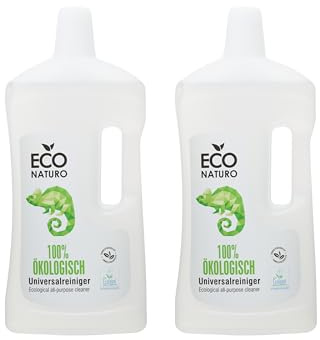EcoNaturo - Universeller Allzweckreiniger 2x1000ml - 100% Pflanzlich - Ökologisch Abbaubar - ohne Tierversuche - zertifiziert mit Ecolabel und Viva - für Küche und Oberflächen