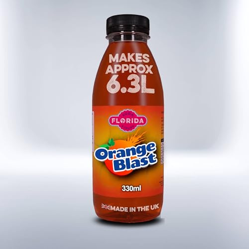 Florida Syrups Flavours Compatible with Sodastream Machines - Soda Drink Flavourings 330ml (Pack of 1), Orange Blast
