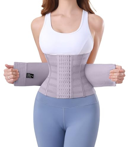 PQWEUU Svettbälte Slimmande Korsett Platt Mage Mantel Sport Slimmande Bälte Midja Magtränare för Män och Kvinnor (Lila, M)