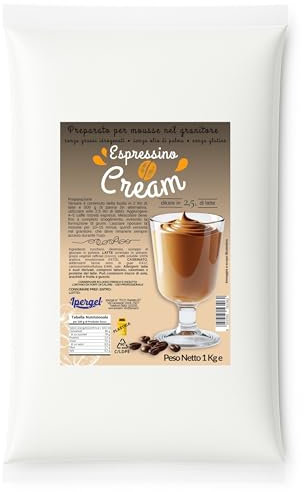 IPERGEL - Crema caffè Fredda Espressino Cream | Per Granitori | Preparato per Dessert ideale per Uso Professionale e Domestico | BS KG 1