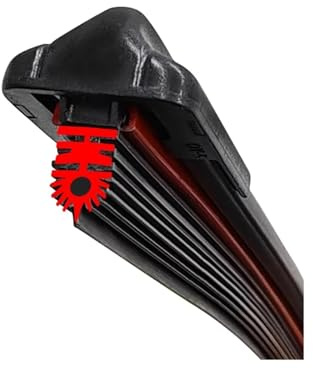 Essuie-Glaces Jeu De Balais Accessoires pour Balais D'essuie-Glace De Voiture Bande D'essuie-Glace en Caoutchouc À 11 Couches Balai D'essuie-Glace pour Vitres(20 inch)