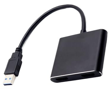 Adaptador HD USB - 3.0 Macho a VGA | Viddeo convertidor Femenino | Videos Graphics Cable Converrters | Power Cubble Splitter para Desktop Monitor portátil Projector HD TV Compatible con Win