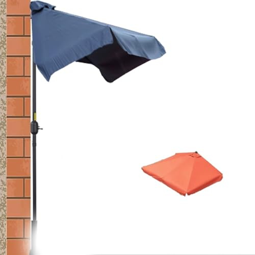 Ombrellone da giardino rettangolare con manovella, 230 × 130 cm, grigio scuro, ideale per balconi e terrazze