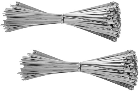 OUNONA 200 Bridas De Acero Inoxidable Para Cables Bridas Metálicas Para Cables Alambre De Pesca Resistente Para Colgar Para Uso