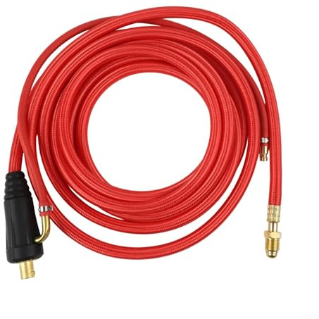 Zoegneer Torche de soudage TIG WP26 à gaz électrique intégrée à connexion rapide 250 A Argon SR26 Series Câble flexible rouge pour le travail des métaux industriels et les tâches de fabrication