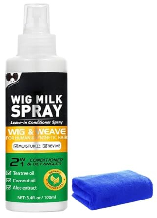 Revitaliserande leave-i-perukbalsam spray, perukmjölkspray, 110 g | Fuktgivande peruk-balsam, perukutredningsspray, lätt vård, slät finish, för daglig användning