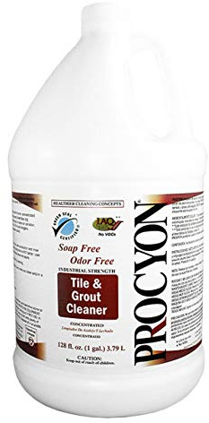 Procyon Tile & Grout Cleaner - Professional, Pet-Safe, Eco-Friendly Concentrated Cleaning Solution for Tile, Bathrooms, Ceramic, Concrete - Indoor/Outdoor Cleaning (512 Oz Case)