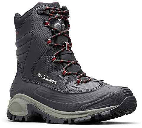 Columbia BUGABOOT III WATERPROOF botas de nieve impermeables Hombre , Negro (Black x Bright Red), 40.5 EU