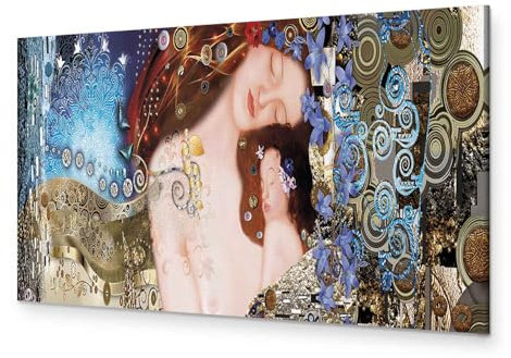 murando - Wandbilder XXL Gustav Klimt 120x40 cm 1 tlg - Wand Deko Vlies Leinwand Bilder Groß Wanddeko Wohnzimmer Schlafzimmer Kunstdrucke Panoramabild - Mutter und Kind Abstrakt
