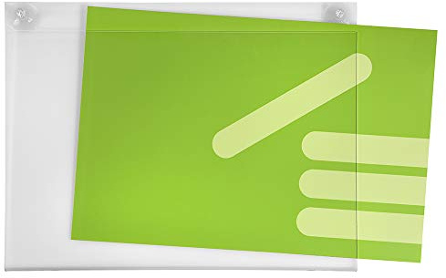 DIN A3 Quer (420x297mm) Acrylglastasche mit Saugnäpfen für Glasscheiben/Infotasche/Blatthalter/Schildhalter/Preisschildhalter/Plakattasche/Saugnapf/Haftsauger/Saugfuß/Transparent - Zeigis®
