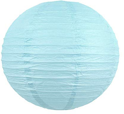 Sfera di carta blu cielo 40 cm - Lampione di carta di riso - Lanterna giapponese blu cielo per decorazione di matrimonio, compleanno, feste