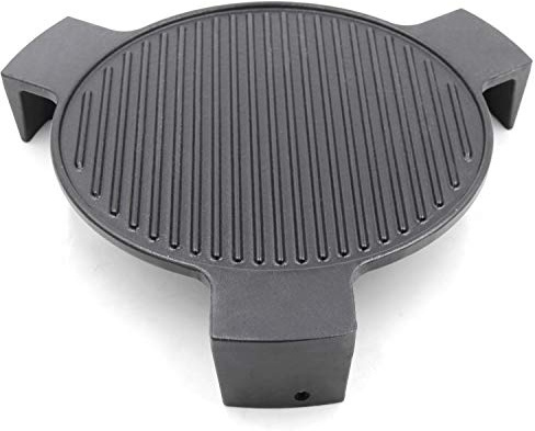 Hongso Cast Iron Pizza Stone for 15 Kamado Grills, Black, Round, 15.5 Dia x 2.5 H, 5.74 kg