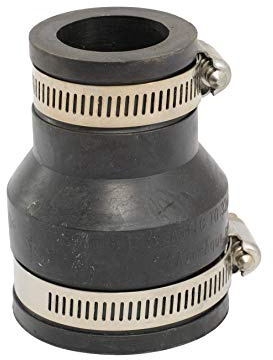 Air Aqua Flexible Gummireduzierung, Reduziermuffe, Rohrverbinder für PVC-Rohr, Flexible Muffe, Gummimuffe, Reduzierung, Manschette, Pool Verbindung, Reduzierstück (50 x 32 mm)