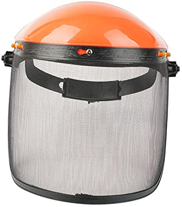 Sharplace Kettensägenhelm mit, Schutzhelm für Kettensägenmäher Motorsensen Forstwirtschaft Holzeinschlag, Orangefarbene Kappen