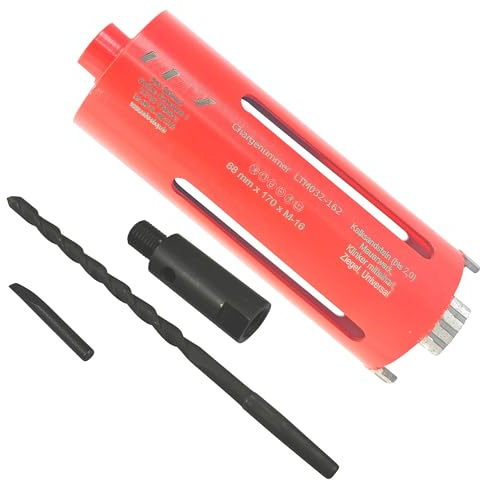 Diamant Trocken-Bohrkrone Ø 32-162 mm mit Adapter M18 Innengewinde | Diamant Trocken-Bohrkrone Ø 32-162 mm lasergeschweißt mit M16-Anschluss inklusive Adapter M18 Innengewinde / M16 Außengewinde