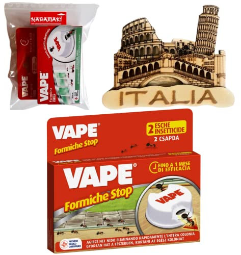 NARAMAKI® Vape Stop Formiche - 1 Confezione 2 Esche in Gel + Calamita Frigo