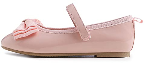 Feversole Girls Cute Dress,Ragazze Mary Jane Strap Scarpe Basse Ballerine da Principessa Scarpe da Scuola Piatte Rosso 32 EU