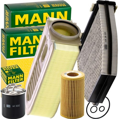 Mann Filter Inspektionspaket | C35003 (LX1686/1)+CUK29005+HU7010z+WK820/2X Mann passend für C E Klasse W/s 204 W212 GLK