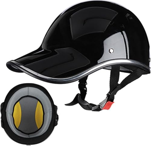 YIYHFKM Motorcycle Half Helmet Bicycle Baseball Cap Helmet Half Low Profile Cruiser Chopper Motorbike DOT Approved for Men Women (Size : 57-62cm)
