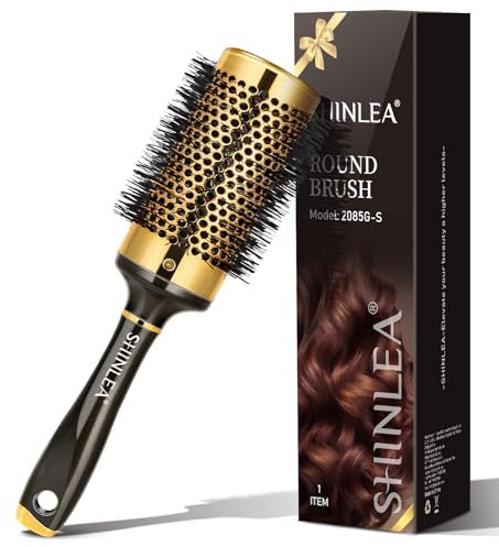 Hair Brush - SHINLEA Round Hair Brush for Blow Drying 53MM Aluminium Curly Hair brush, Hairbrushes for Women Professional Curling, Hair Drying, Styling, Straightening and Shine