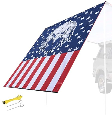 Yescom Awning Wall 6.4FT x 6.7FT for Caravan Car Side Shade Vehicle Tent Camping Windbreak Eagle