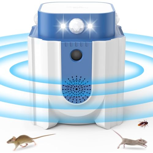 Endbug Ultrasonic Pest Repeller Indoor, Upgraded Rodent Repellent Indoor with PIR Motion Sensor & Strobes & Frequency Conversion Ultrasound, Pest Repeller for House, Attic, Garage, Basement