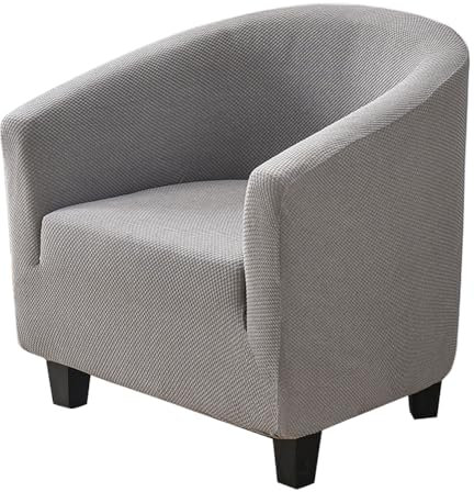 Meigeh Sesselüberwurf Sesselbezug für Tullsta Sesselschoner Sesselhusse Stretch für Tullsta Cocktailsessel Bezug für Clubsessel Grau
