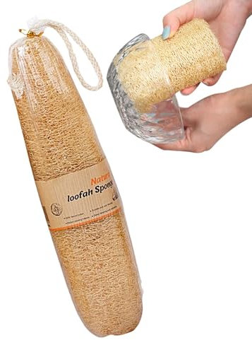 Estropajo de Verduras de Cocina Natural de para Cocina, Esponja Natural de luffa – Cepillo de Limpieza para Cuenco de Cocina y sartén, Esponja de Aire orgánico NA