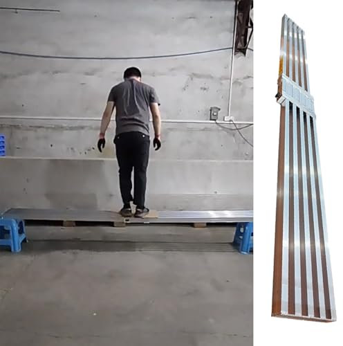 Andamio Tablero de Trabajo Telescópico de Tablones de Aluminio, Plataforma de Andamio Extensible con Capacidad de 330 Libras, Equipo de Andamio con Escalera Antideslizante para Soldadura Ajustable(L-1