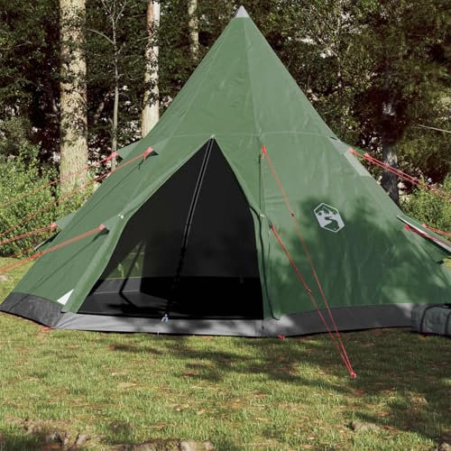 Fasba Tipi-Campingzelt Trekkingzelt Wanderzelt Zelt Wasserdicht 4 Personen Grün Wasserdicht