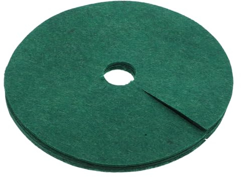 Sewroro 10 Stück Wiederverwendbare Baumschutzmatten aus Vliesstoff 25cm Außendurchmesser 4cm Lochdurchmesser Mulchabdeckung und Wurzelschutz für Garten Obstbau und Rasenflächen