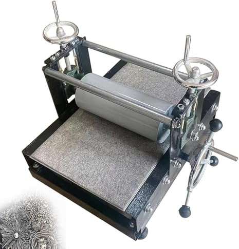 TsoLay Manuelle Radierpresse, Druckmaschine Mit Großem Handrad, Höhenverstellbar, Druckgröße 390 X 543 Mm, Buchdruck, Für Blockdruck Und Radierung